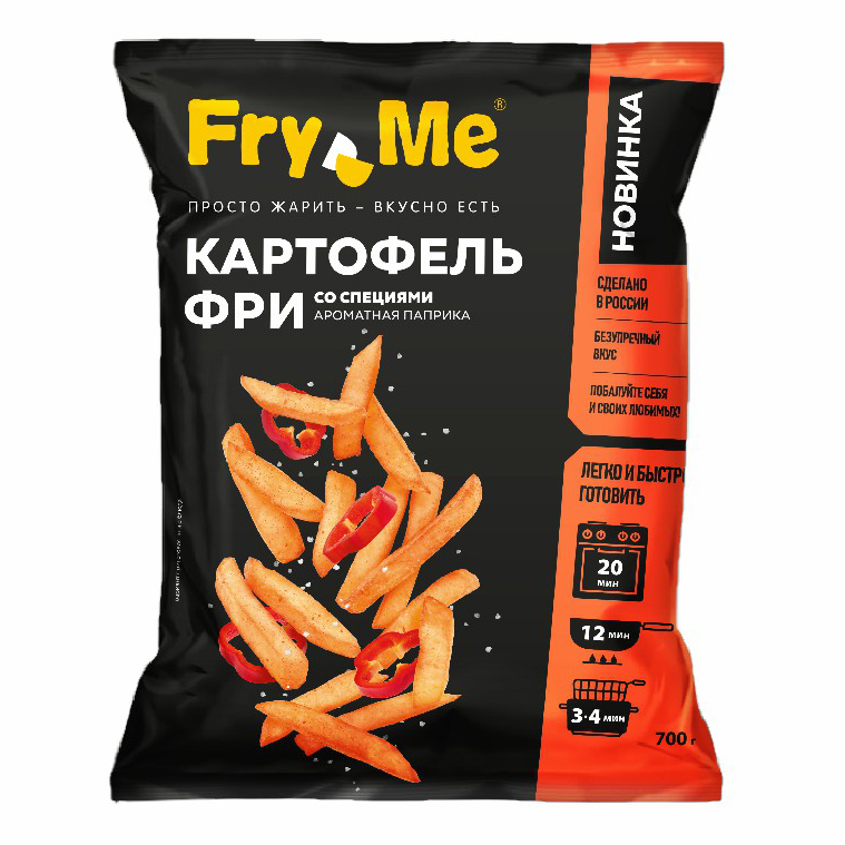 

Картофель Fry me с панировкой и cо специями Ароматная паприка 700 г