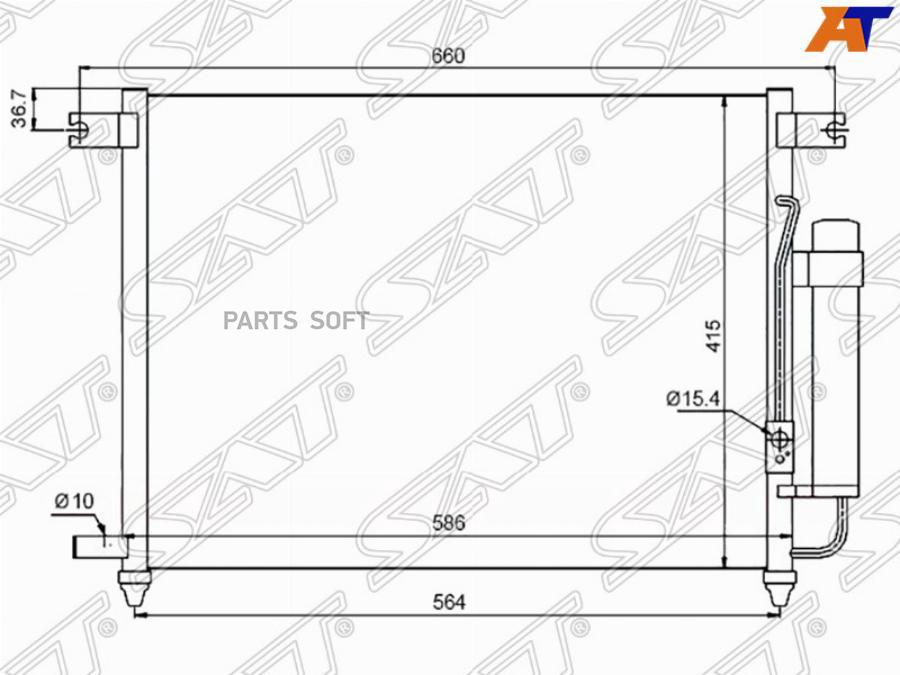 

Радиатор Кондиционера Chevrolet Aveo 1.4 05- / Daewoo Kalos 1.4 02- Sat арт. ST-DW07-394-0