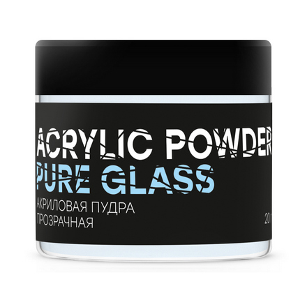 фото Акриловая пудра для ногтей in'garden pure glass powder, 20 гр