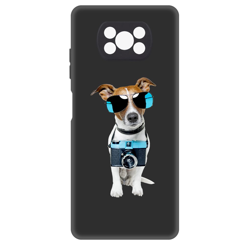 фото Чехол-накладка krutoff soft case пес-турист для xiaomi poco x3 pro черный