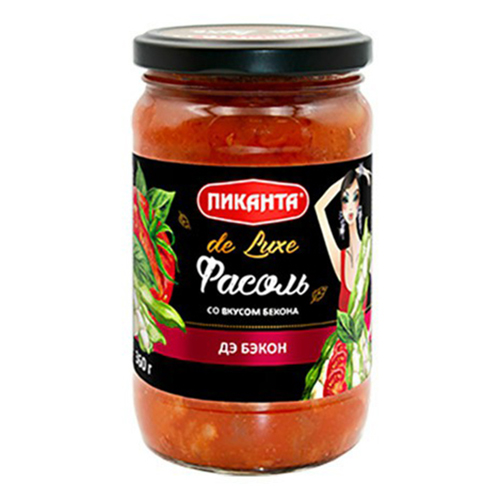 

Фасоль Пиканта Дэ Бэкон со вкусом бекона 360 г