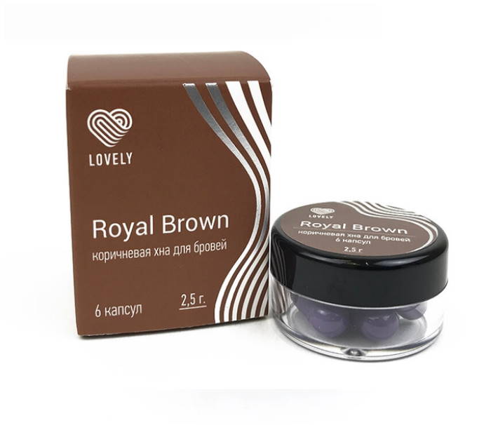 фото Lovely хна для бровей 6 капсул (2,5 г) (коричневая royal brown; 2,5)