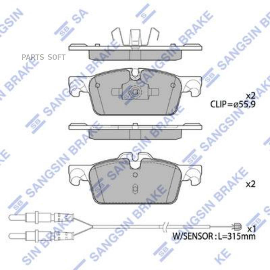 

Тормозные колодки Sangsin brake SP4132