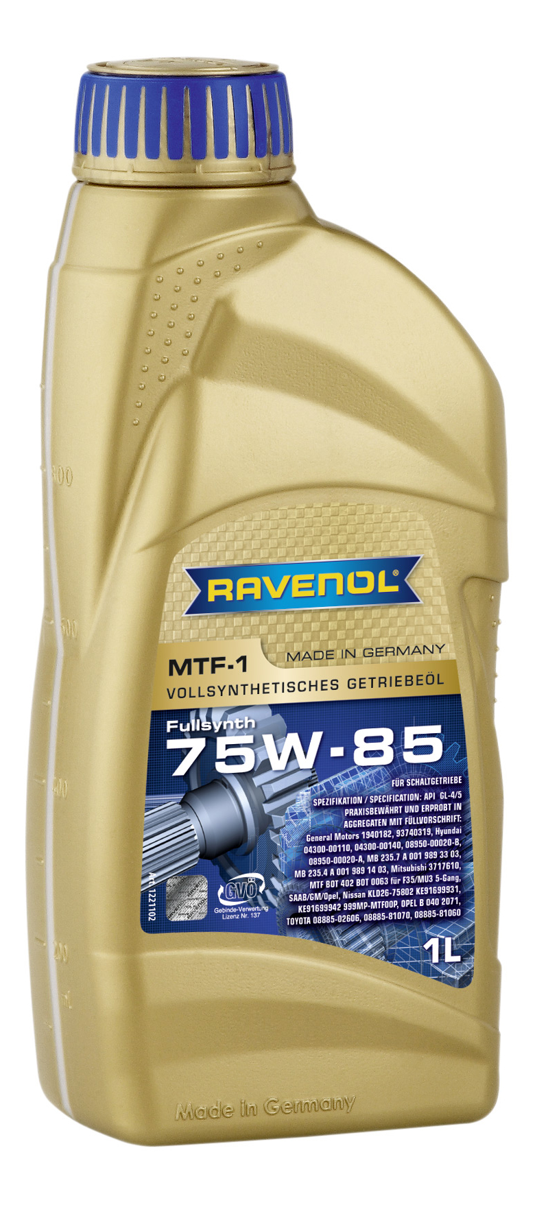 

Трансмиссионное масло RAVENOL 122110200101999 75W-85