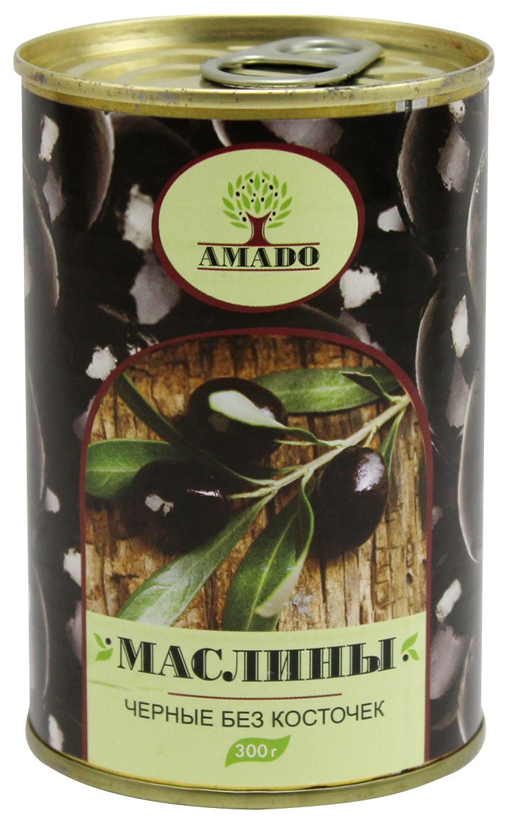 

Маслины Amado черные крупные без косточки 350 г