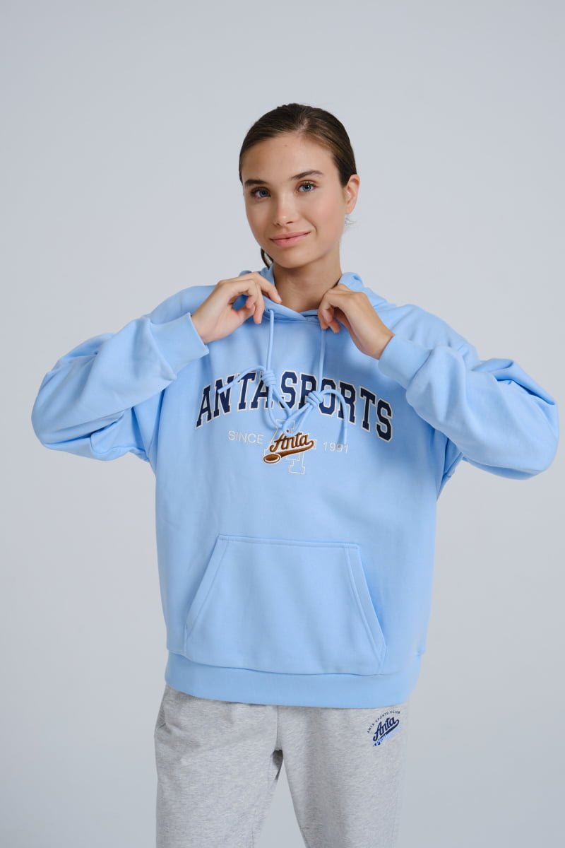 Худи женское Anta Vintage sports 862338708 голубое XL