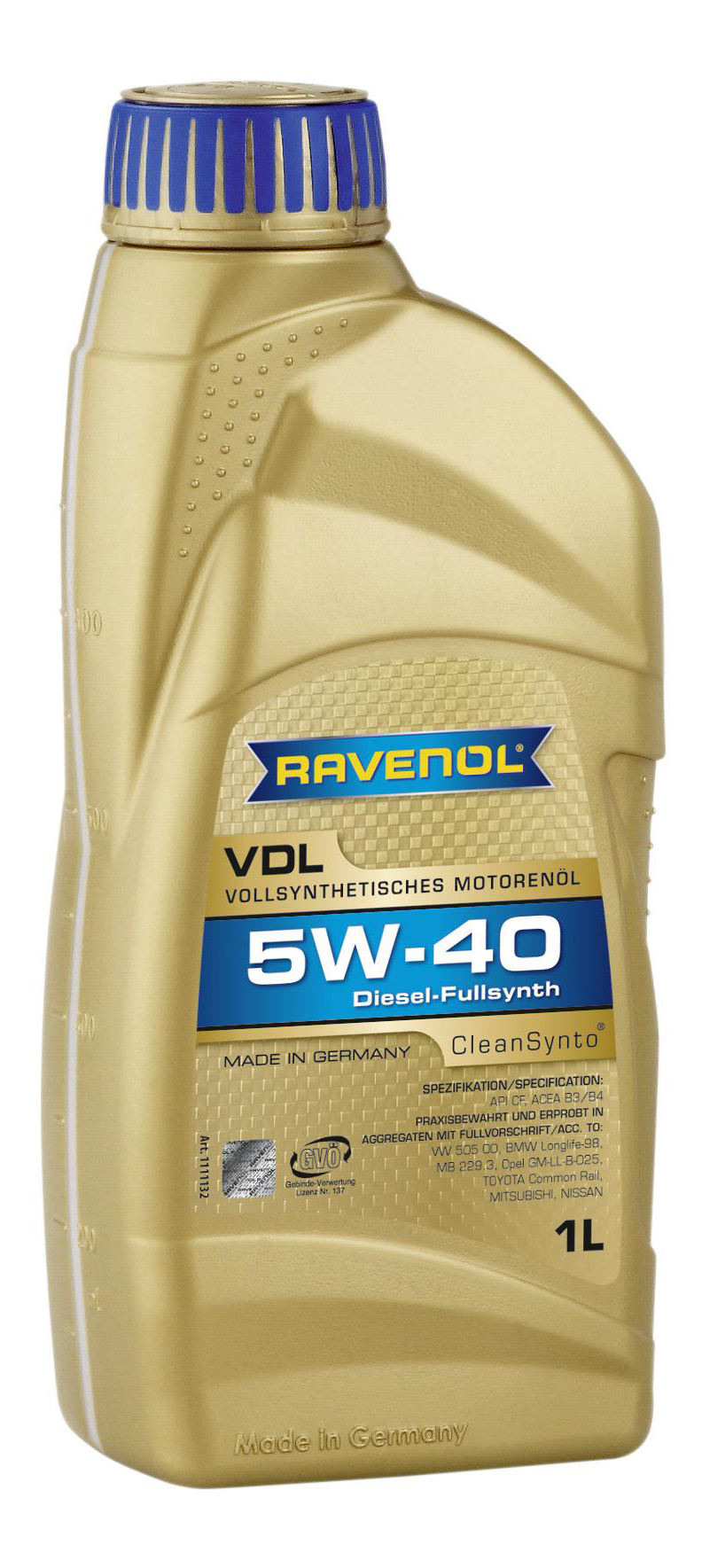 

Моторное масло Ravenol 5W40 1л