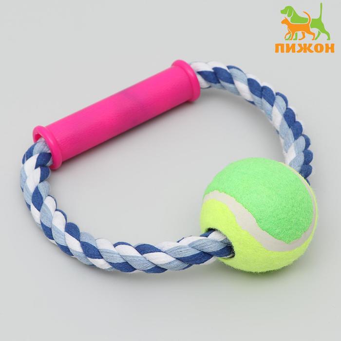 

Игрушка тренировочная канатная с ручкой Канат с мячом, 140 г