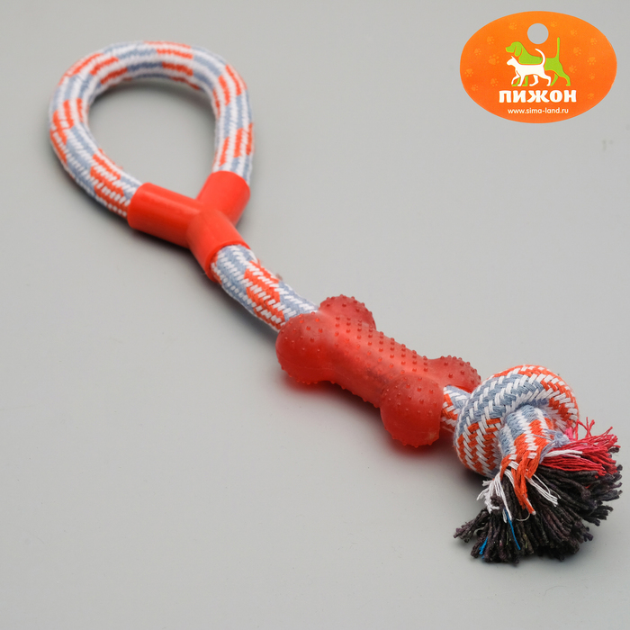 

Игрушка тренировочная канатная с косточкой, 120 г, до 40 см, микс цветов