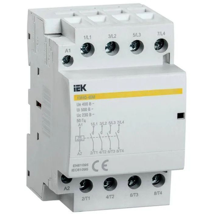 

Контактор модульный КМ40-40М AC/DC IEK MKK21-40-40