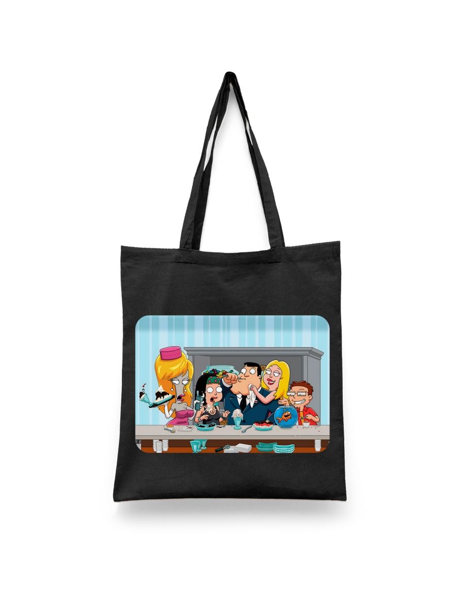 

Шоппер унисекс Каждому Своё Американский Папаша!/American Dad! MUAP7, черный, Американский Папаша!/American Dad! MUAP7