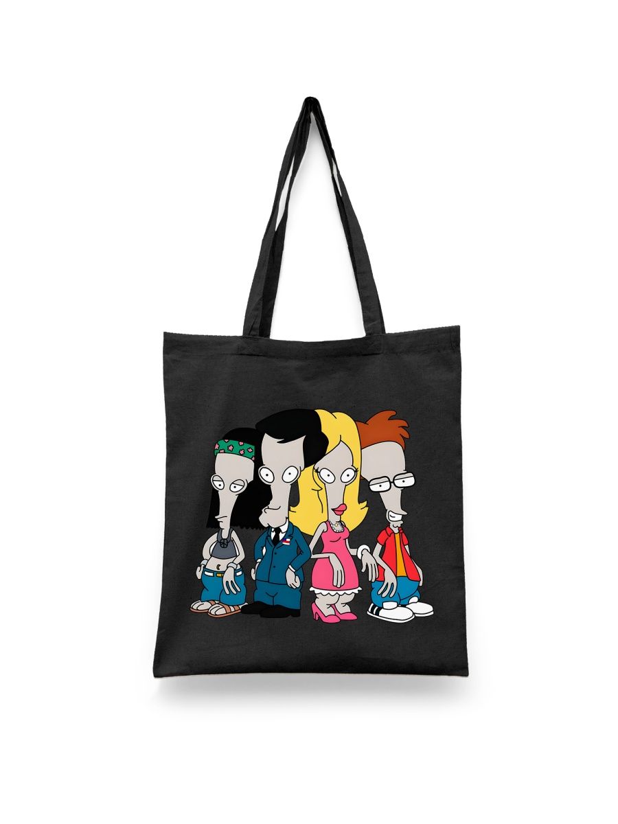 

Шоппер унисекс Каждому Своё Американский Папаша!/American Dad! MUAP5, черный, Американский Папаша!/American Dad! MUAP5