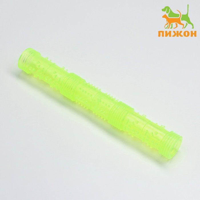 

Игрушка тренировочная жевательная Палка полая, 24,5 см, жёлтая