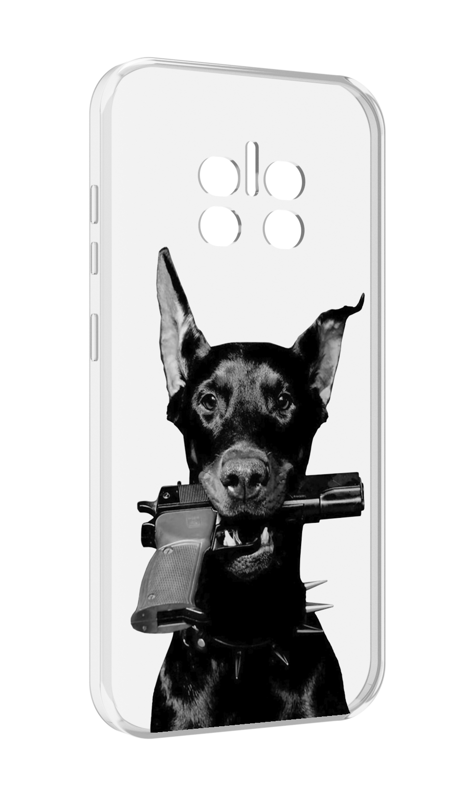 

Чехол MyPads доберман с пистолетом для Doogee V11, Прозрачный, Tocco