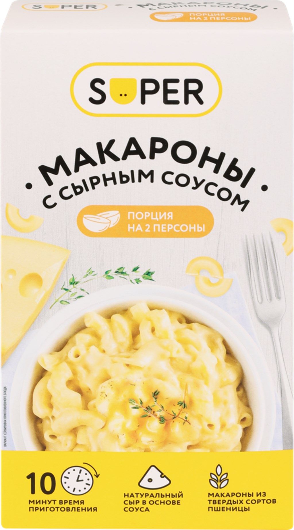 Макаронные изделия Super с сырным соусом 143 г 70₽