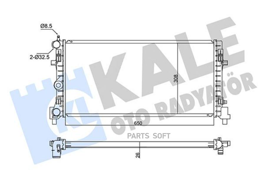 

345835_радиатор системы охлаждения Seat Ibiza V 1.2-1.6i 08>