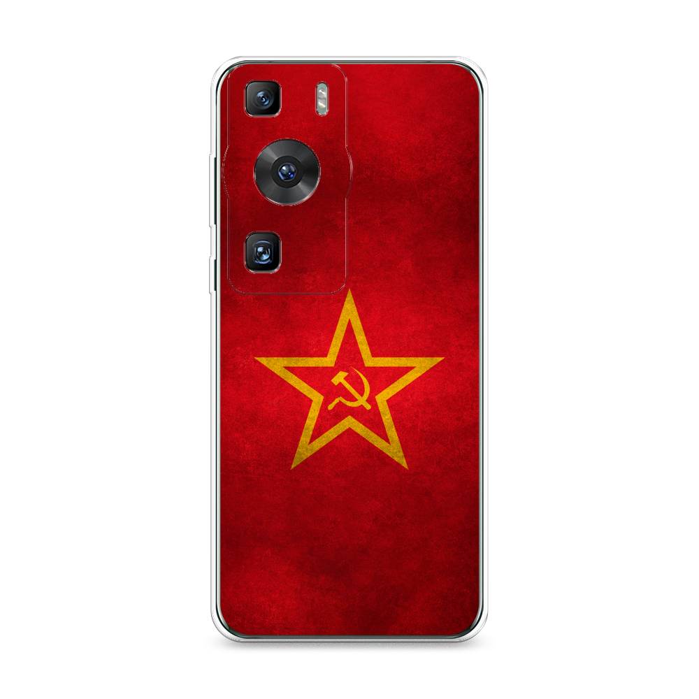 

Силиконовый чехол "Красное знамя" на Huawei P60, Желтый;красный;прозрачный