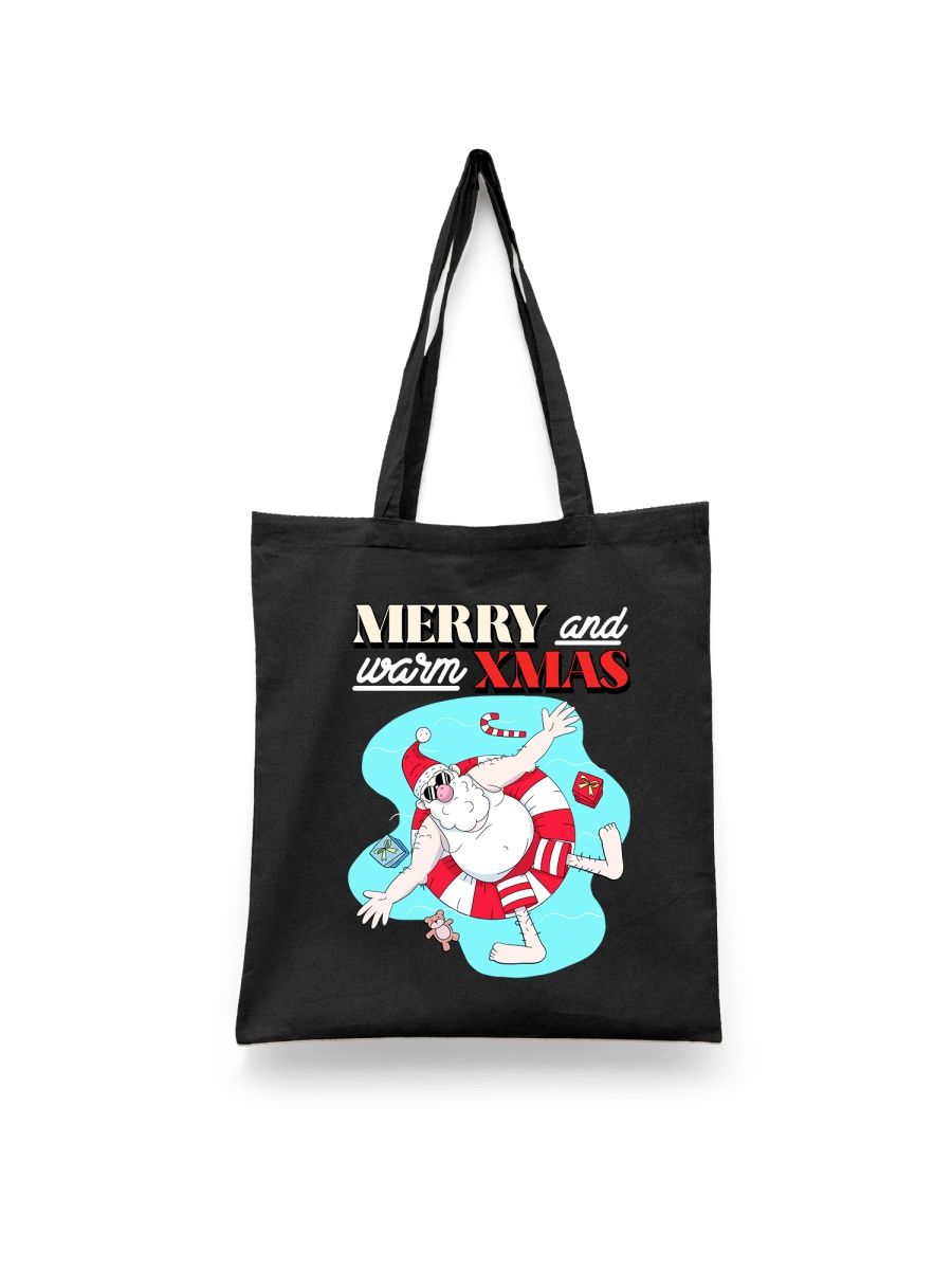 

Шоппер унисекс Каждому Своё Merry Christmas/Новый год/Рождество NY23, черный, Merry Christmas/Новый год/Рождество NY23