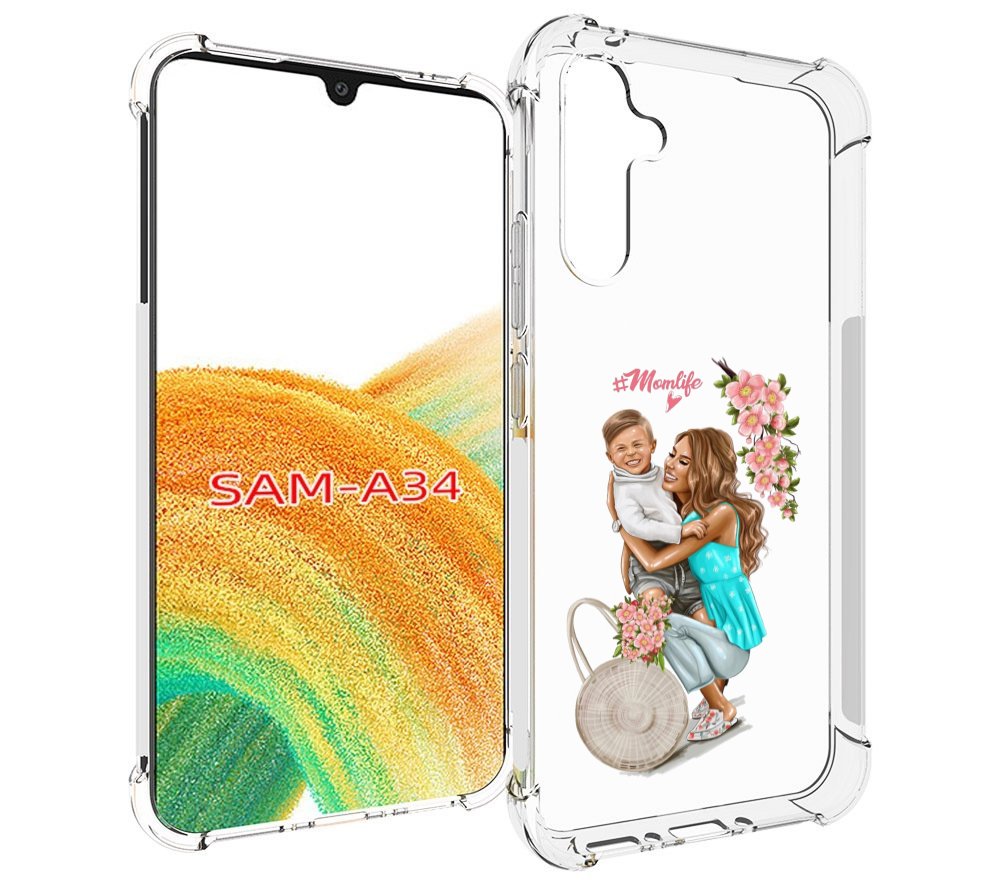 

Чехол MyPads Momlife для Samsung Galaxy A34, Tocco