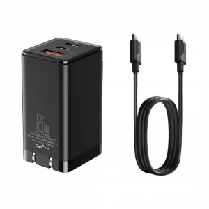 фото Сетевое зарядное устройство xiaomi baseus gan2 pro quick charger black (ccgan65uc)