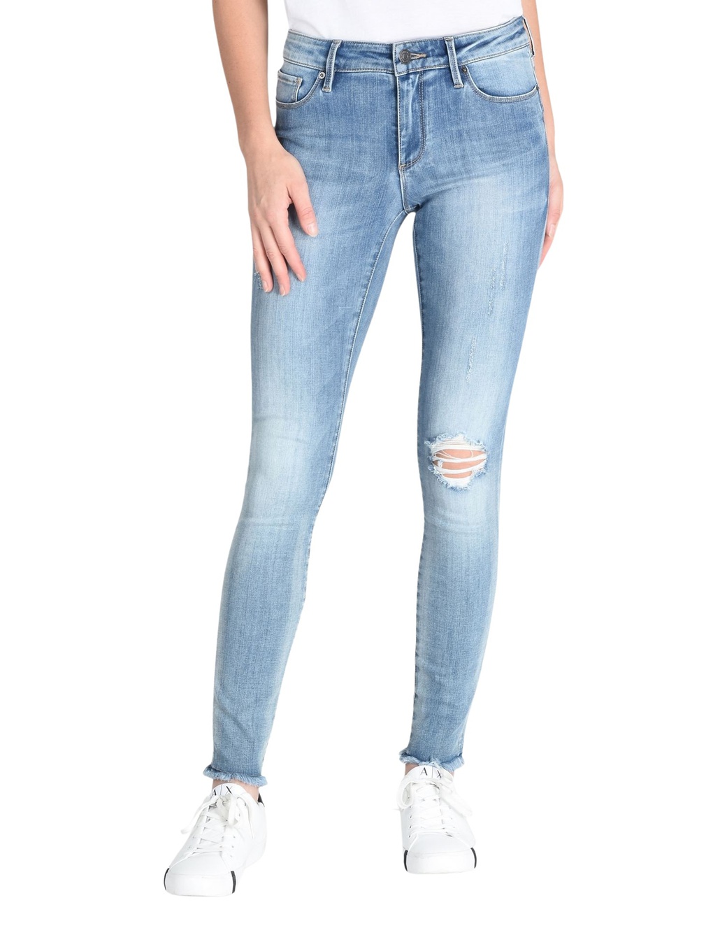 

Джинсы женские Armani Exchange Armani Exchange 6yyj02 голубые 27, Armani Exchange 6yyj02