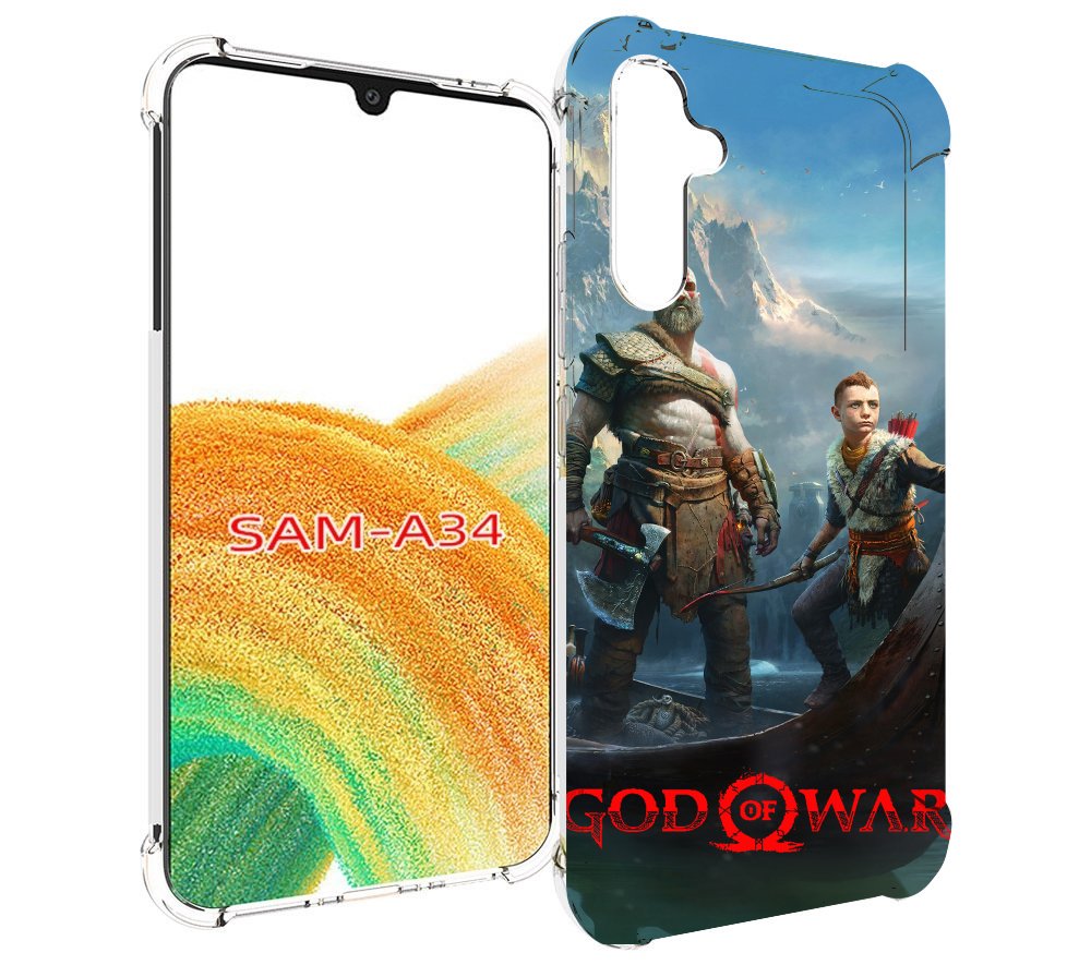 

Чехол MyPads God Of War Кратос Атрей для Samsung Galaxy A34, Tocco