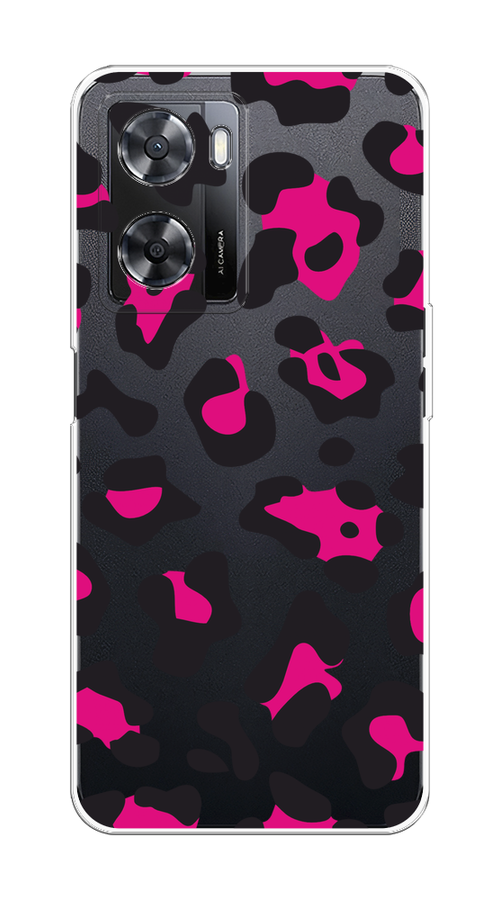 

Чехол на Oppo A57 4G/A77 4G/A77s 4G/A57s "Pink cow spots", Черный;розовый, 2511850-1