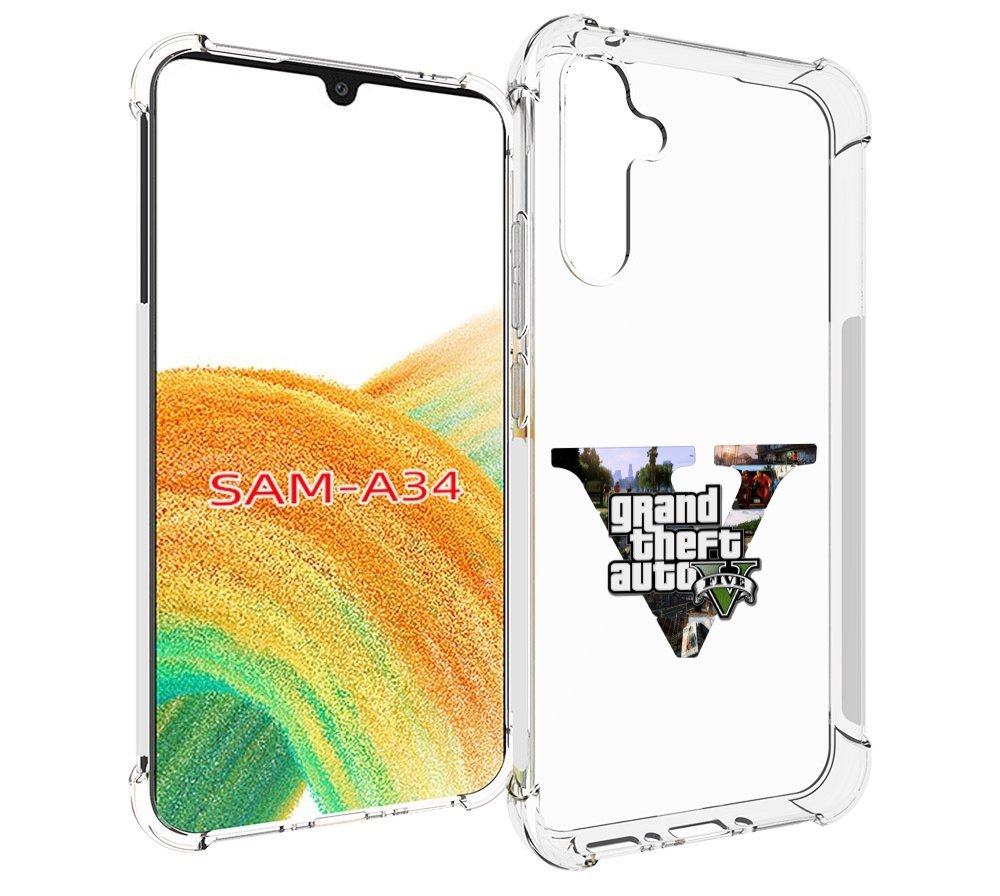 

Чехол MyPads GTA 5 логотип для Samsung Galaxy A34, Tocco