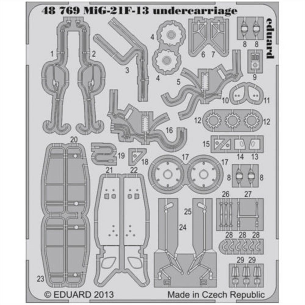 

Фототравление Eduard 48769 MiG-21F-13 undercarriage 1/48