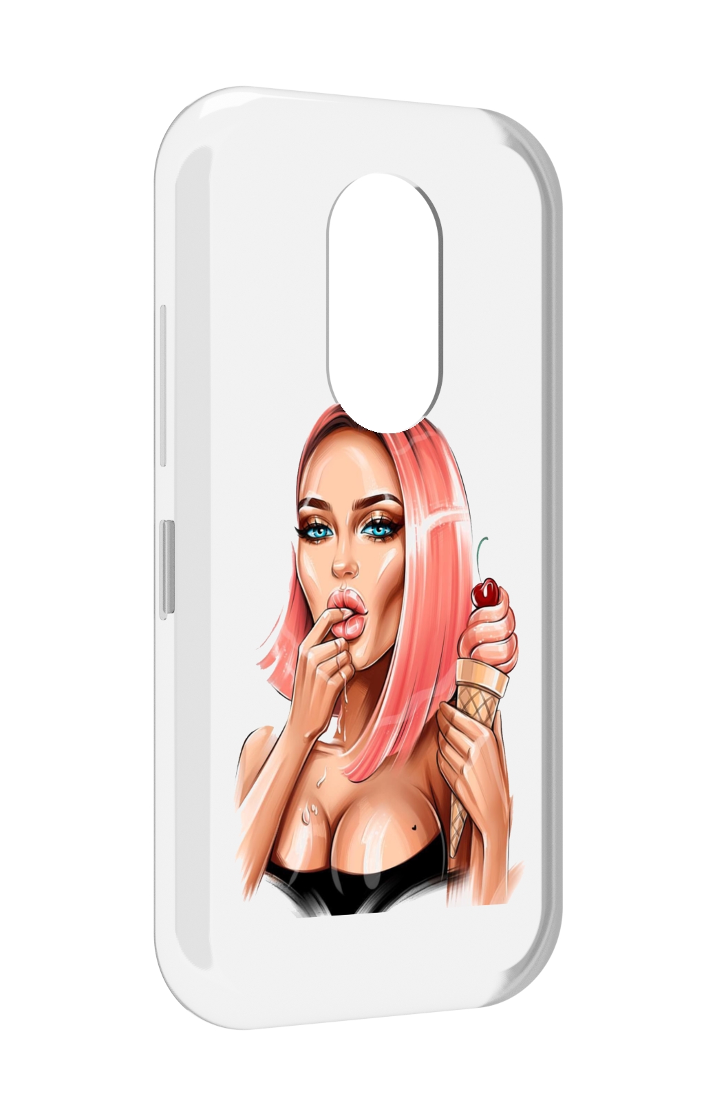 

Чехол MyPads Девушка-и-мороженое женский для Doogee S61 / S61 Pro, Прозрачный, Tocco