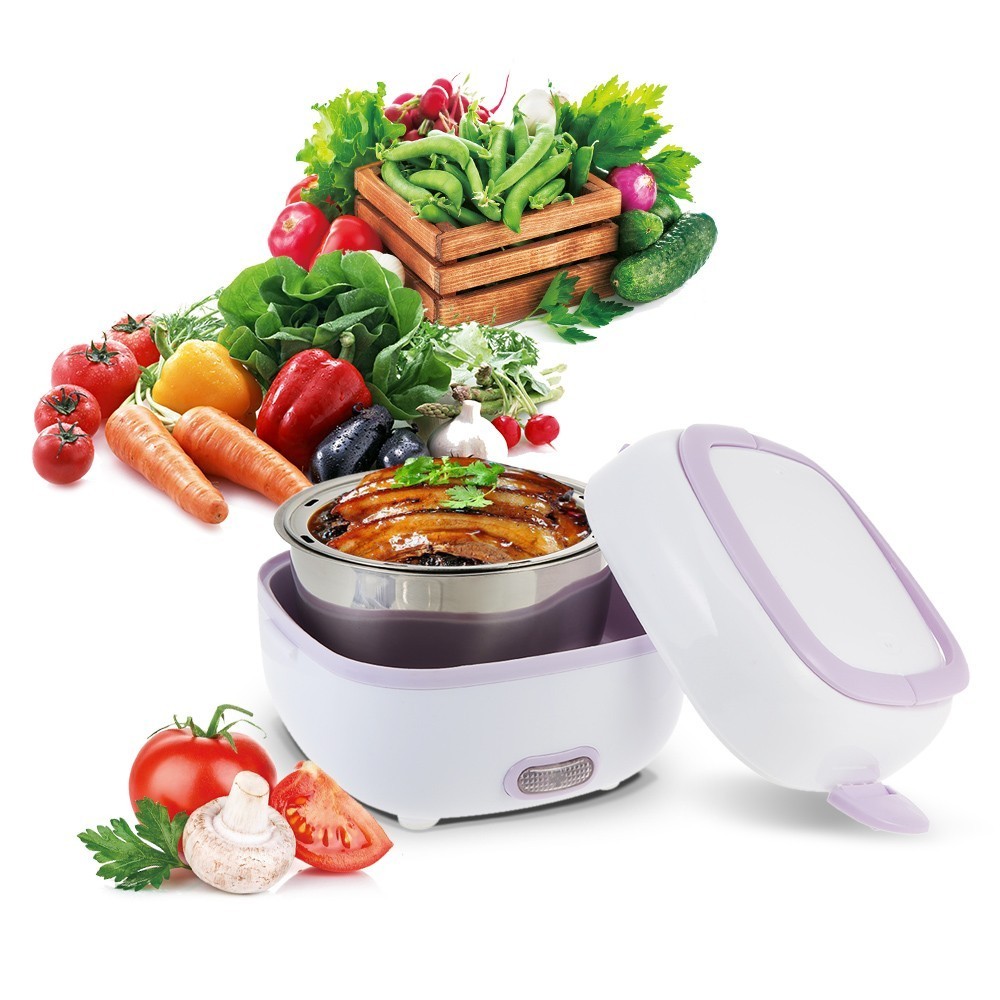 

Контейнер для еды с подогревом Electric Lunch Box (Цвет: Оранжевый ), Белый