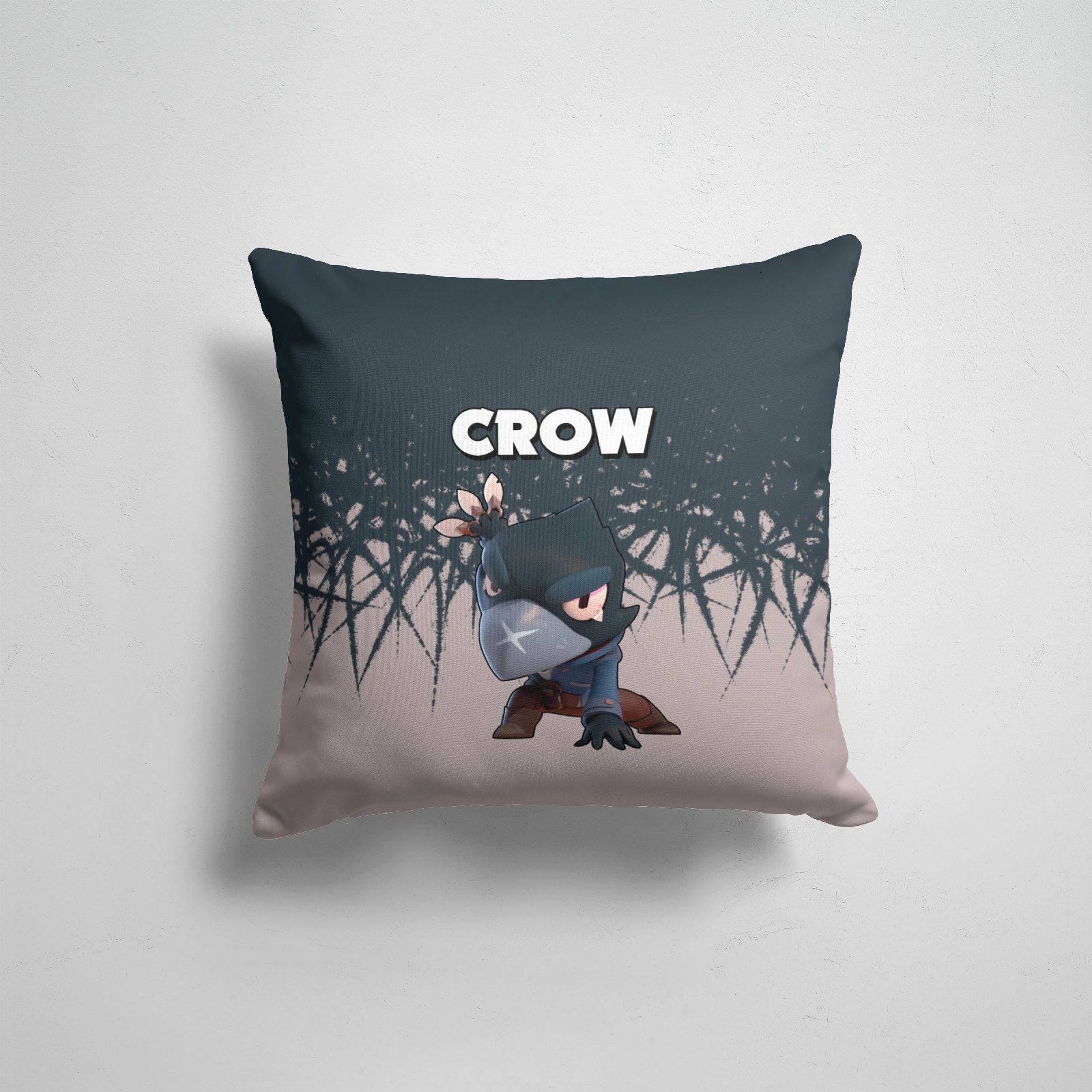 

Подушка декоративная 45х45см Геймерам Brawl Stars Brawl Stars Crow, Разноцветный