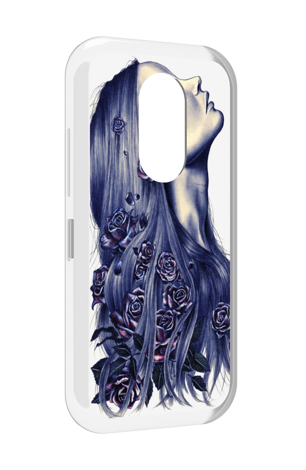 Чехол MyPads Девушка с розами женский для Doogee S61 / S61 Pro
