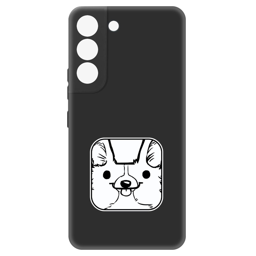 фото Чехол-накладка krutoff soft case собачка в кубе для samsung galaxy s22 черный