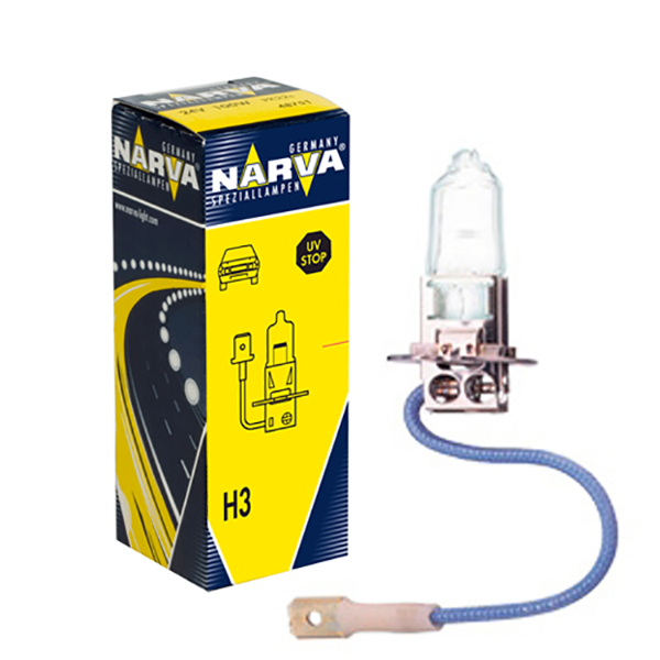 Лампа Галогенная H3 12v 55w Pk22s Range Power 50+  Narva 48335RP50