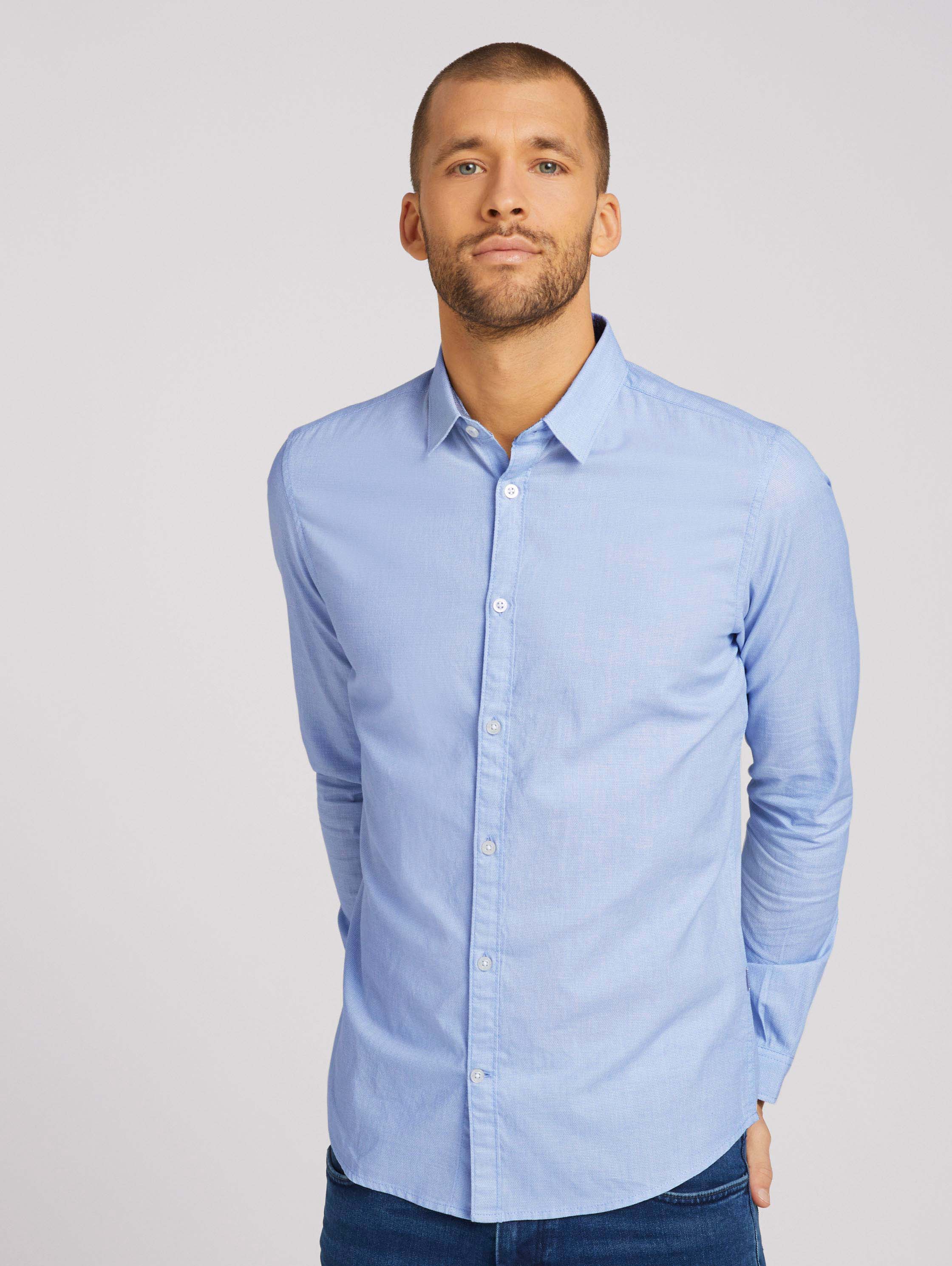 

Рубашка мужская TOM TAILOR 1023881 синяя 2XL, 1023881