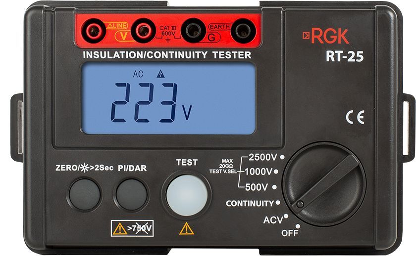 

Мегаомметр RGK RT-25 (776523), RT-25 (776523)