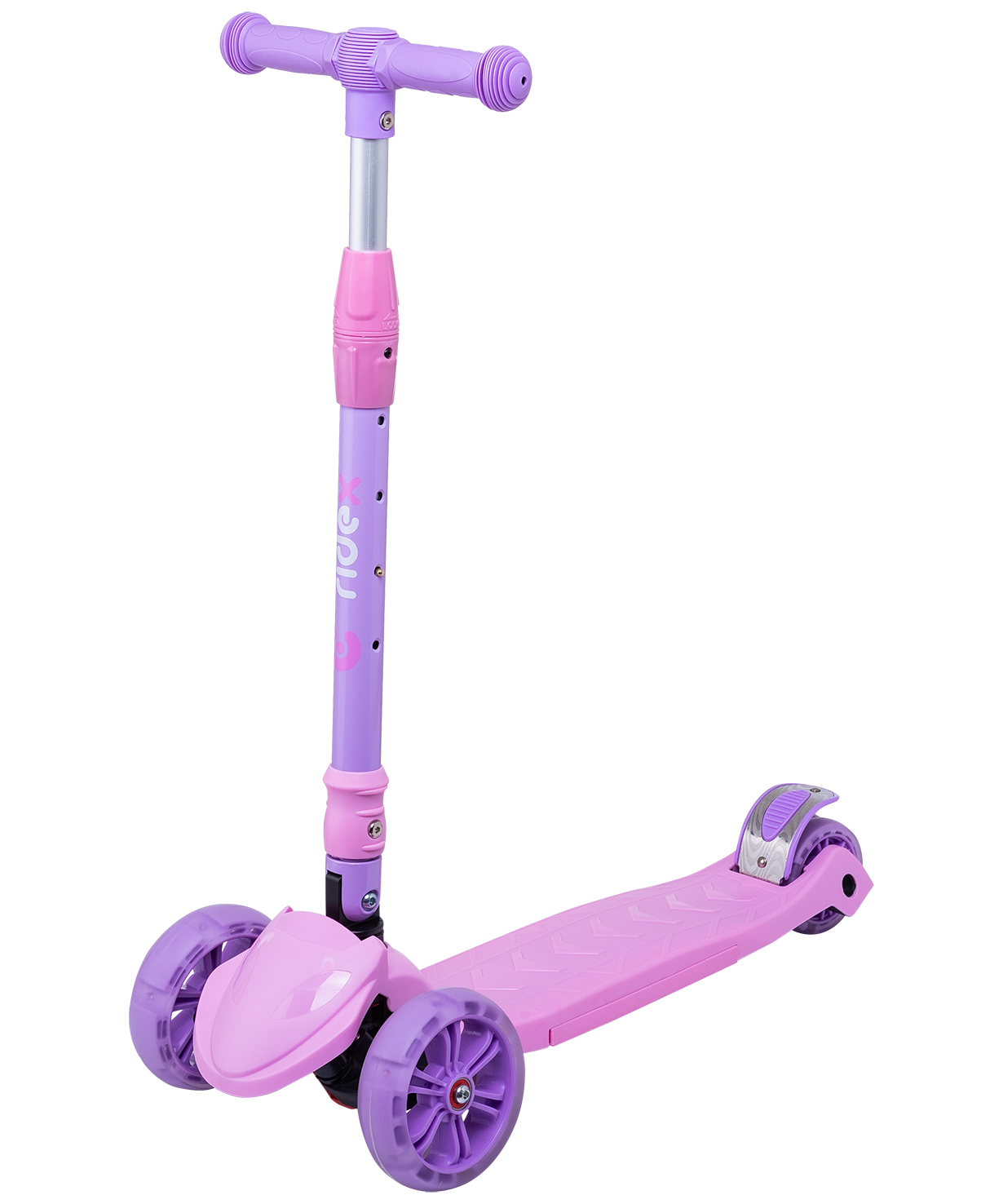Купить Самокат 3-колесный Bunny, 135/90 мм, розовый/фиолетовый, Самокат трехколесный Ridex Bunny розовый/фиолетовый,