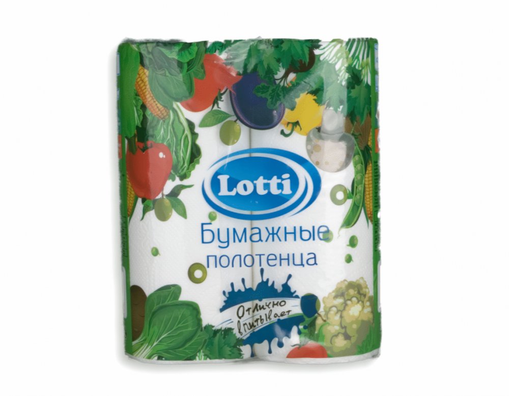 

Бумажные полотенца Lotti двухслойные 2 шт, Белый, Бумажные полотенца Lotti двухслойные 2 шт