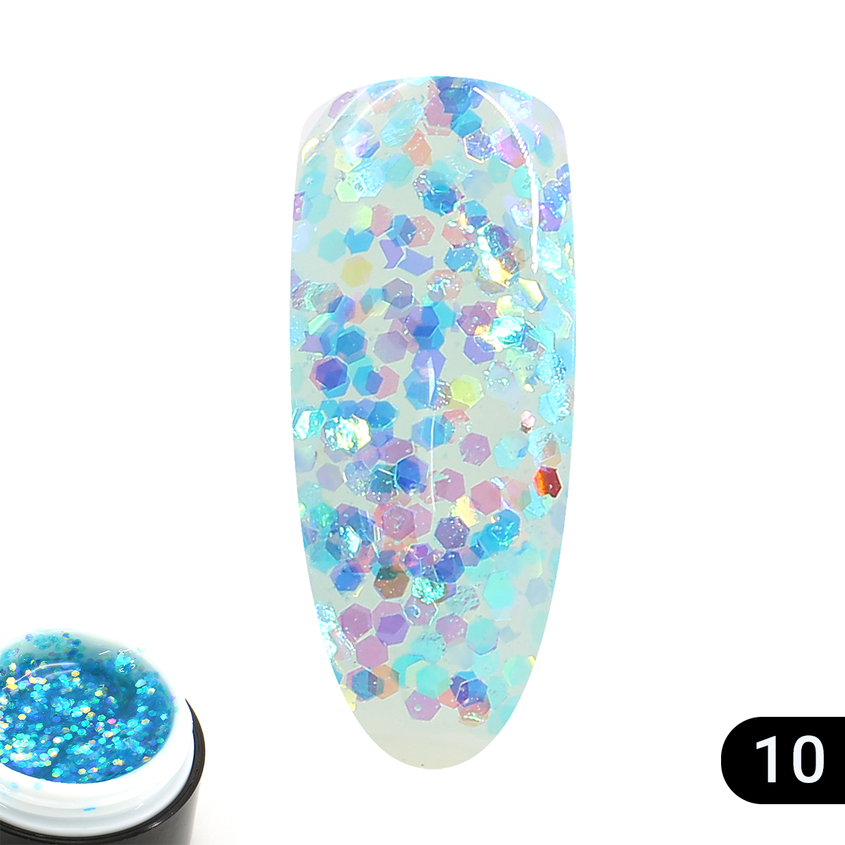 

Глиттер гель Global Fashion 5 гр Glitter gel 10