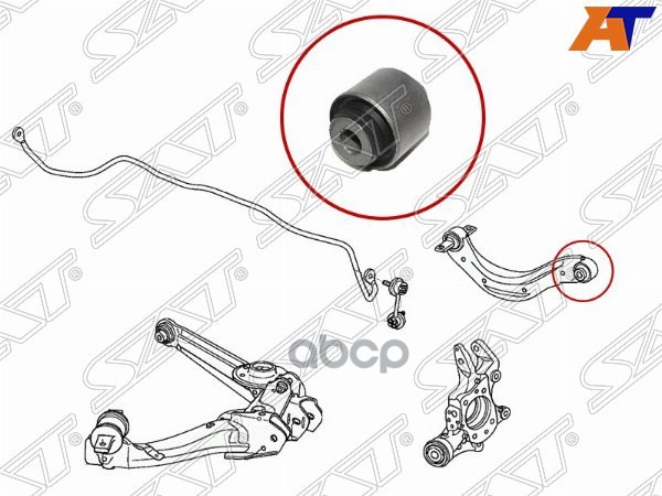 

SAT ST-52390-SNA-A00-B2 Сайлентблок заднего верхнего поперечного рычага HONDA CIVIC 06-15