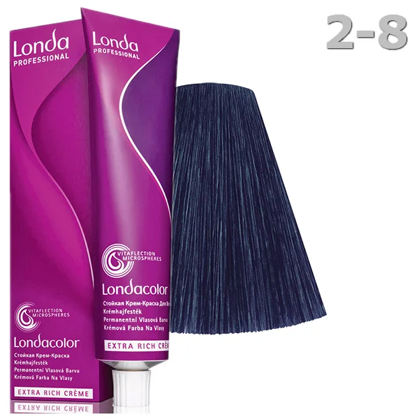 Londa Color - Стойкая крем-краска 81200767, 2/8, сине-чёрный, 60 мл, Base Collection