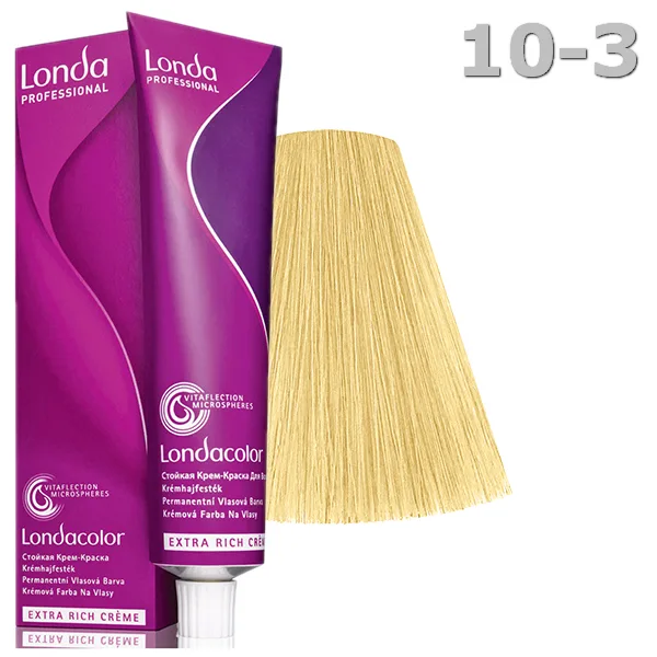 

Londa Color Стойкая крем-краска 81200756 10 3 яркий блонд золотистый 60 мл, Londa Color - Стойкая крем-краска