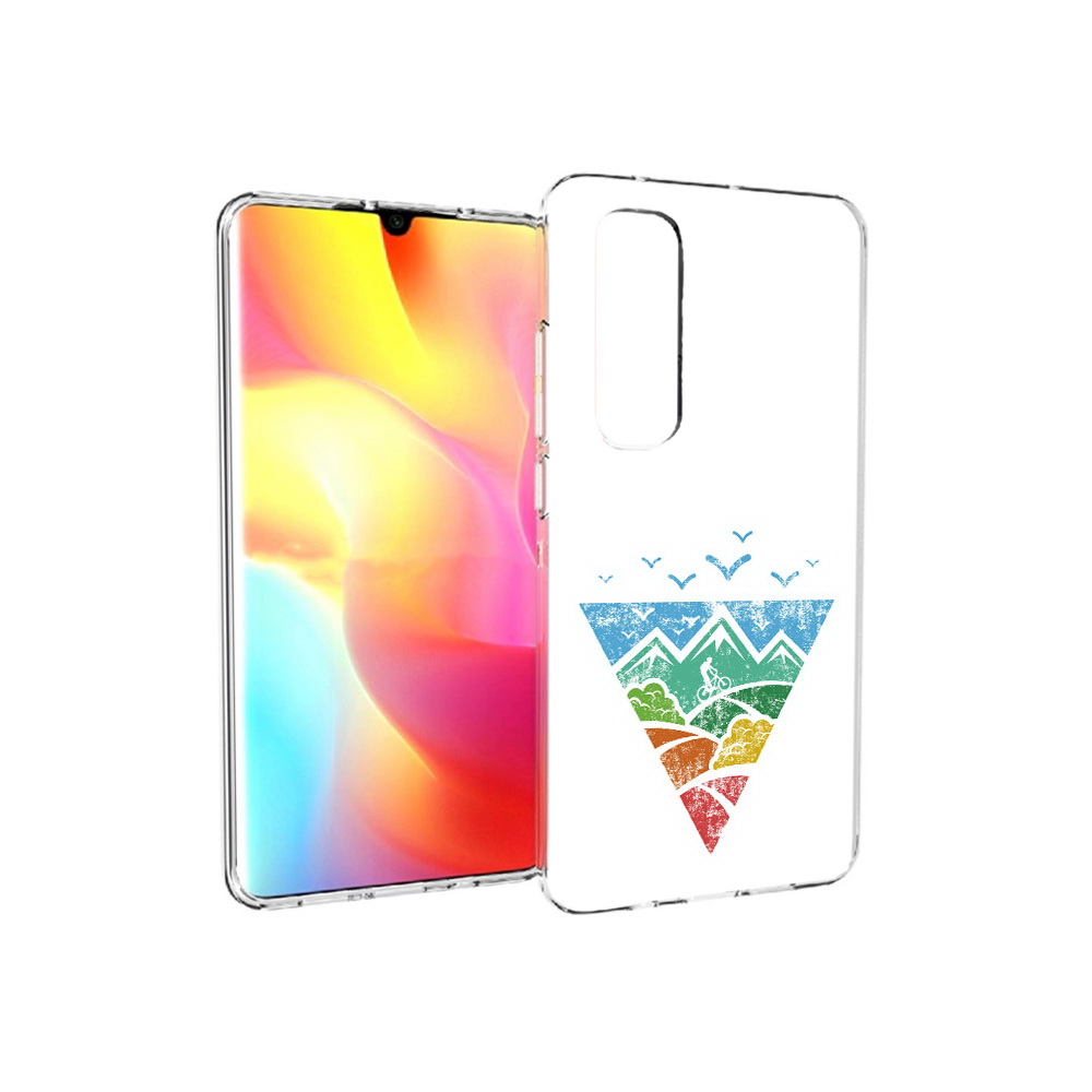 

Чехол MyPads Tocco для Xiaomi Mi Note 10 Lite Лес земля море чайки (PT149714.254.105), Прозрачный, Tocco