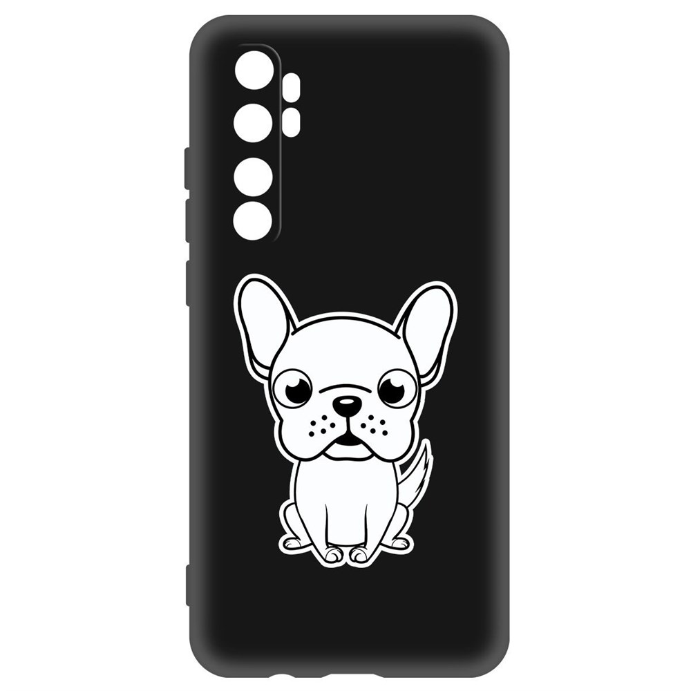 

Чехол-накладка Krutoff Soft Case Черно-белый щенок для Xiaomi Mi Note 10 Lite черный