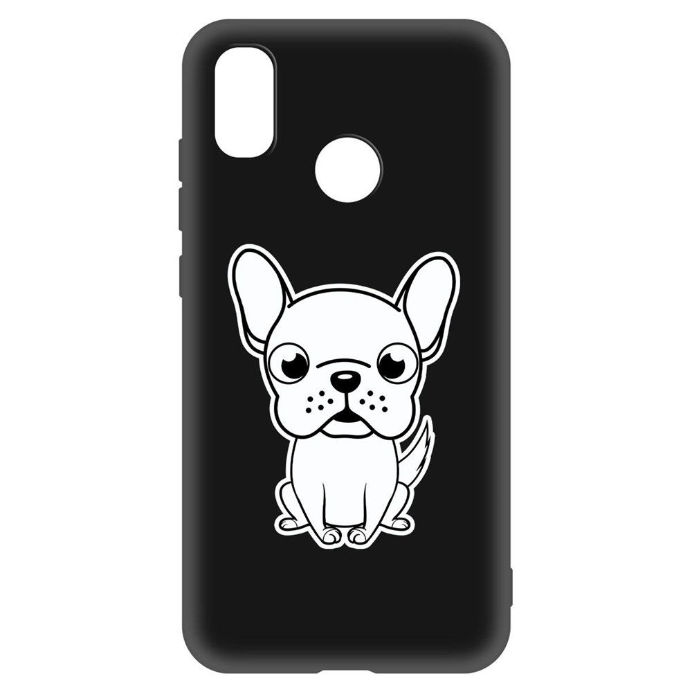 

Чехол-накладка Krutoff Soft Case Черно-белый щенок для Xiaomi Mi 8 черный