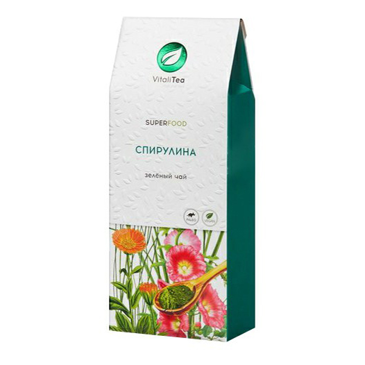 

Чай зеленый Vitalitea со спирулиной и растительными добавками листовой 100 г