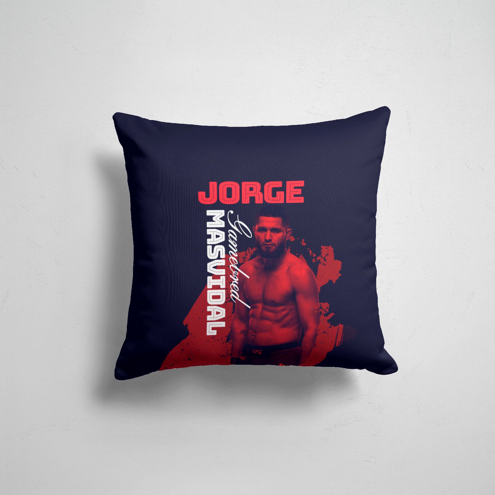

Подушка декоративная 45х45см Боевые искусства MMA Jorge Masvidal, Разноцветный