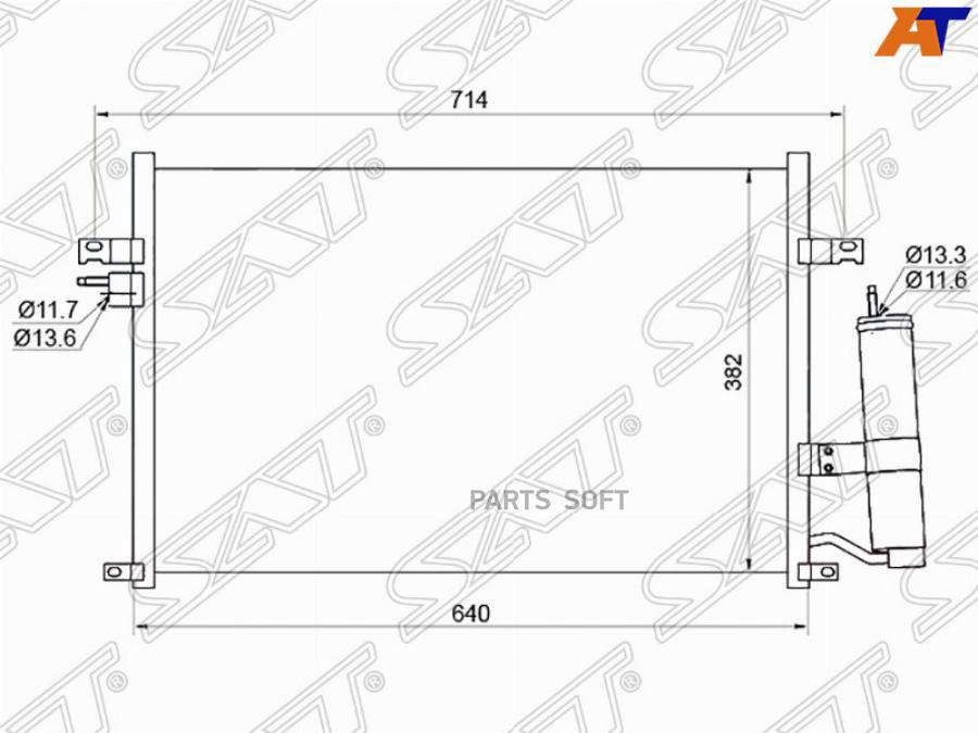 

Радиатор Кондиционера Daewoo/Chevrolet Lacetti/Suzuki Forenza 04- Sat St-Cvw1-394-0