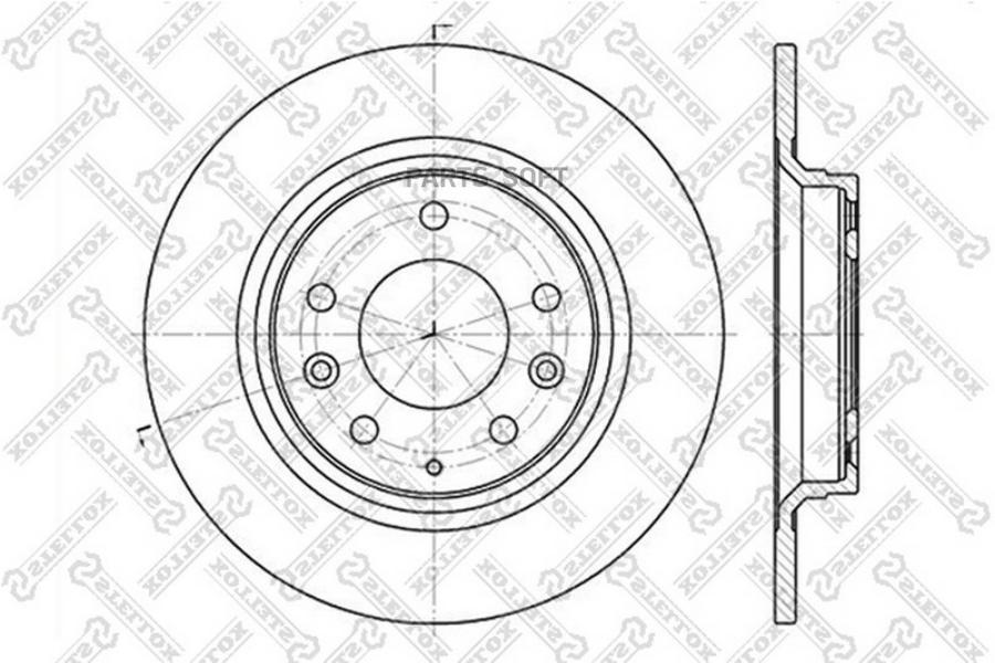 

6020-3246-SX_диск тормозной задний Mazda 6 1.8-2.3/2.0Di 02>